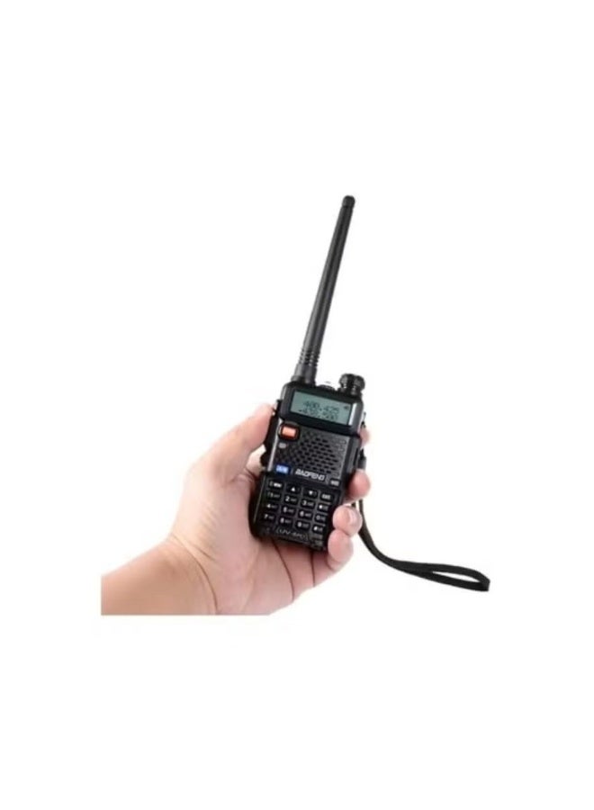 Long-Distance Connectivity, Strong Build, Black Compact Transceiver for Hiking, Security Patrols, Events Management & Professional Clear Communication